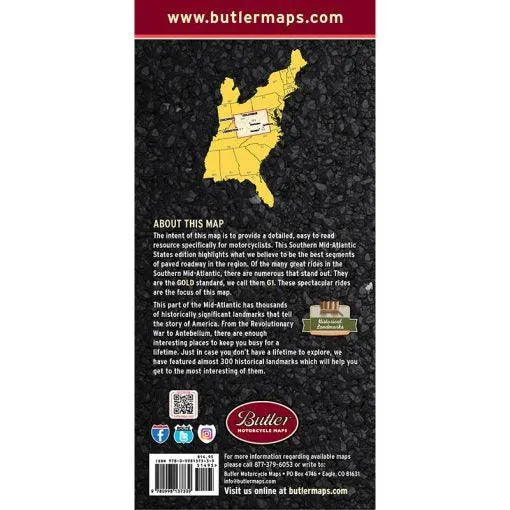 Butler Maps | Southern Mid-Atlantic States G1 map - Image 6
