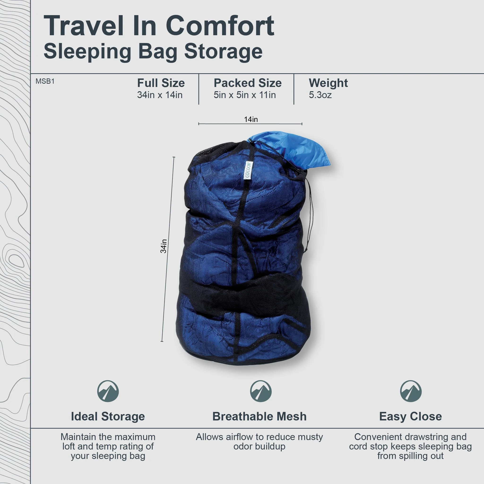 Sleeping Bag Storage Sack Mesh - Image 3